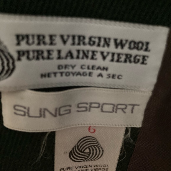 Sung Sport 3 piece Vintage 80s pantsuit with skirt all Tropical wool size 6 - Picture 3 of 4